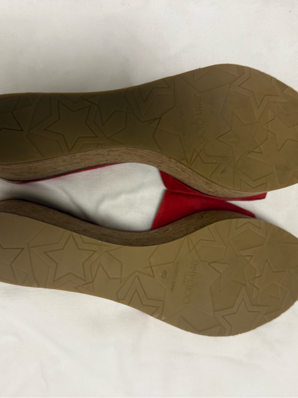 Jimmy Choo Red Suede Slide Mules - Picture 2 of 3